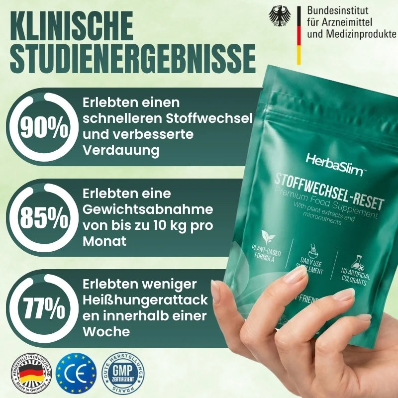 HerbaSlim™ Stoffwechsel-Reset |   Bis zu 10 kg Gewichtsverlust pro   Monat mit einer 100 %   pflanzlichen Matcha-Formel – ohne Nebenwirkungen