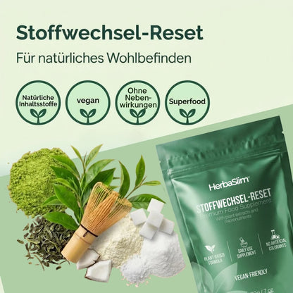 HerbaSlim™ Stoffwechsel-Reset |   Bis zu 10 kg Gewichtsverlust pro   Monat mit einer 100 %   pflanzlichen Matcha-Formel – ohne Nebenwirkungen
