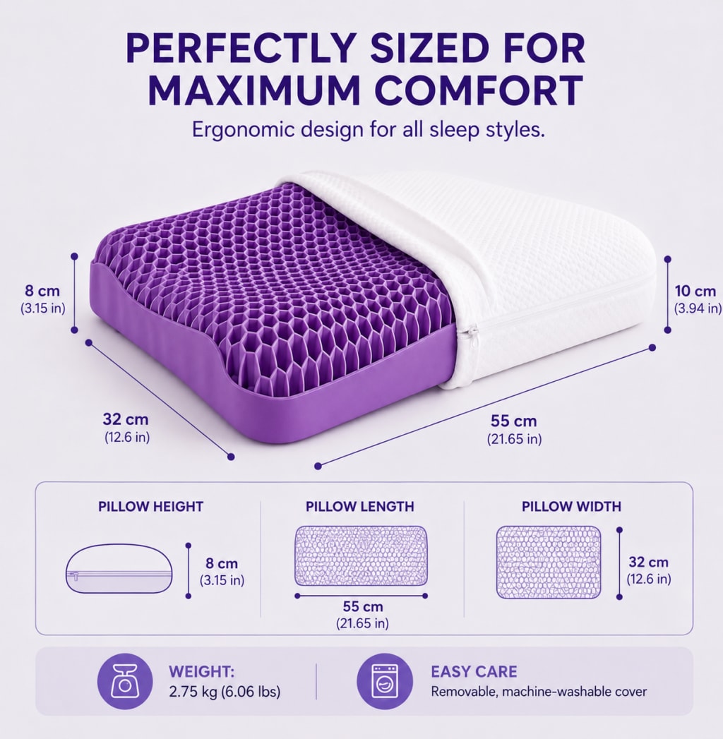 SoleFix™ Ergonomic Cooling Pillow